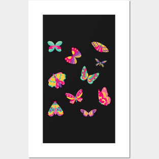 butterfly pattern Posters and Art